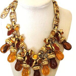 HELP IDENTIFY THIS VINTAGE NECKLACE SELRO? HASKELL? Dangle Brutalist Modernist